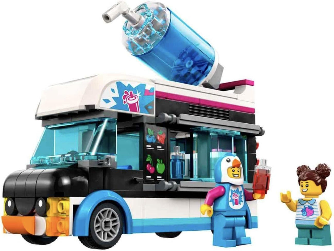 LEGO 60384 City Slush-Eiswagen Set, Sommer-Fahrzeug-Spielzeug mit Kinderspielfiguren, Konstruktionss