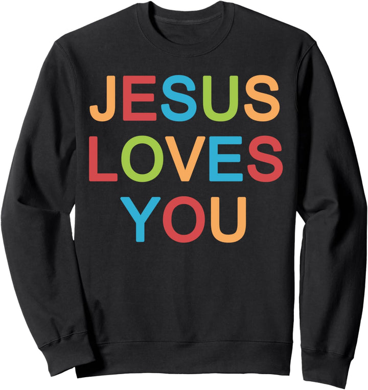 Jesus liebt dich Christian Sweatshirt