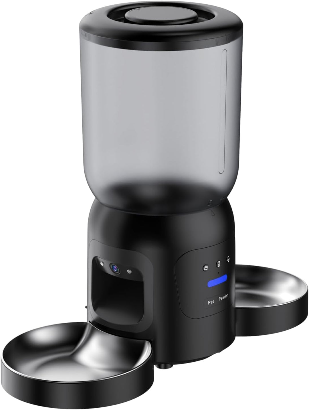 Futterautomat Katze 6L mit 2 Kamera für Trockenfutter, WiFi APP-Steuerung | FHD Bewegungserkennung &amp;
