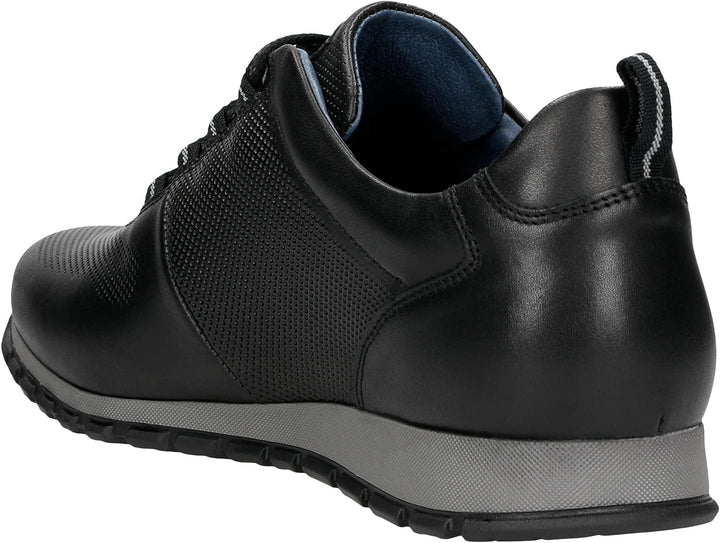 Herren-Sneaker | Narbenleder | Weiches Futter | Casual Stil | Perfekt für Jede Jahreszeit, Schwarz