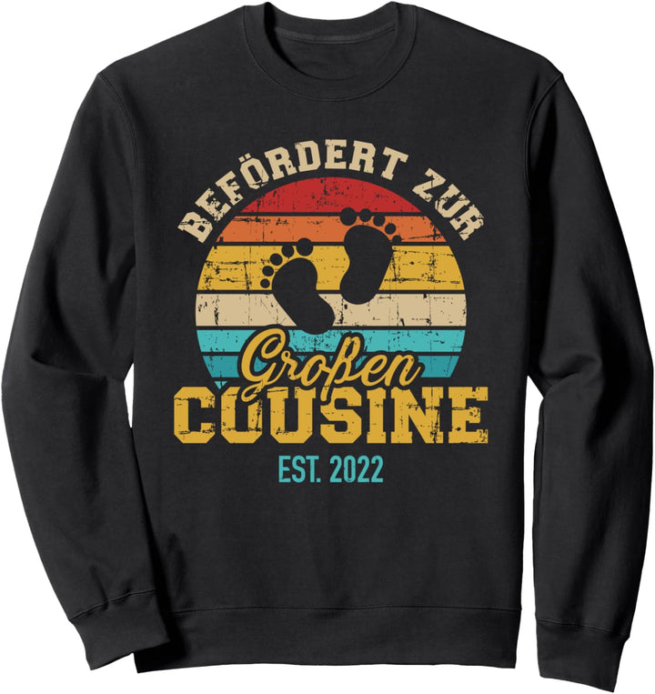 Befördert zur grossen Cousine 2022 vintage retro Sweatshirt