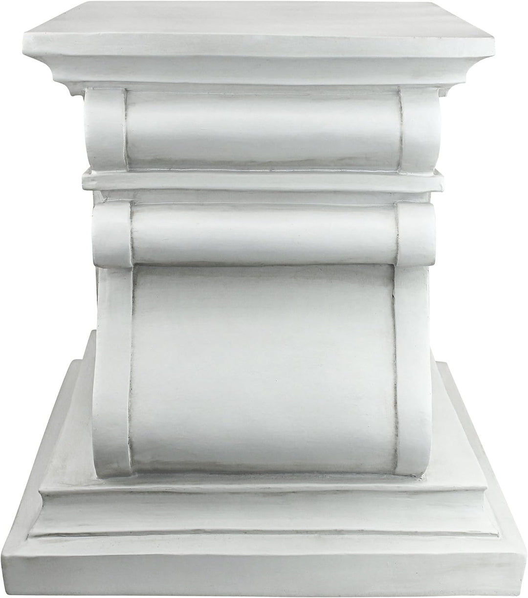 Design Toscano Klassische Statue Gartensockel Basisheber, Polyresin, Antikes Steingrau, gross 38 cm