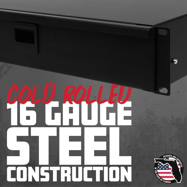 Gator grw-drwsh2 flach 2U 25,4 cm Schublade 2U Rack Space - Shallow, 2U Rack Space - Shallow
