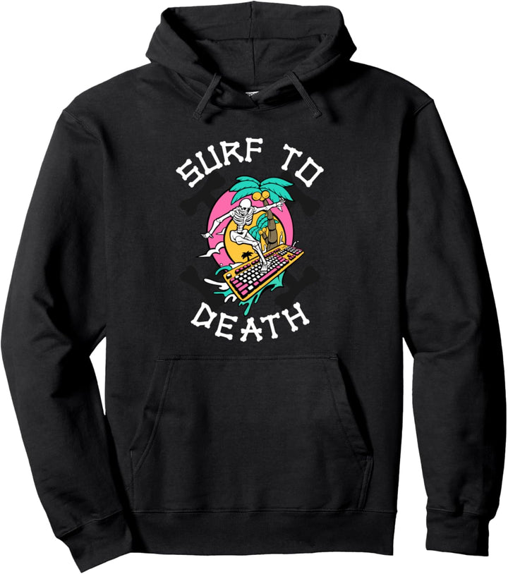Skeleton Surfing Pullover Hoodie