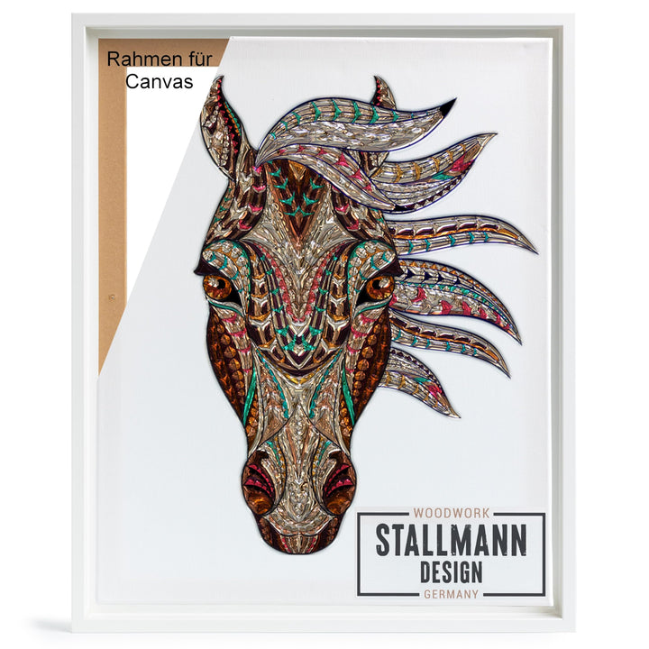 Stallmann Design Schattenfugenrahmen 40x80 cm weiss, Bilderrahmen für Leinwandbilder auf Keilrahmen,