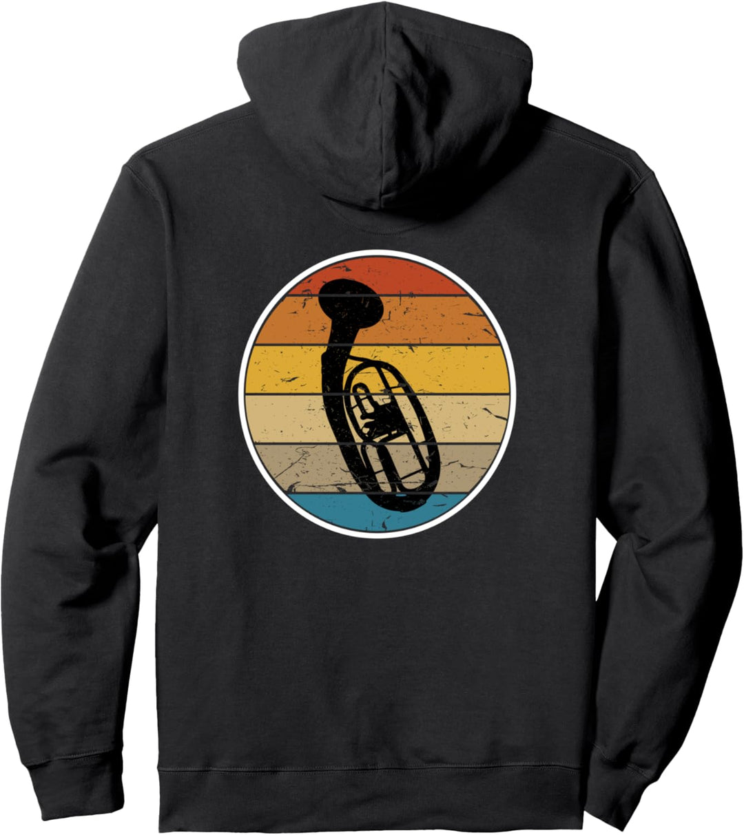 Vintage und Retro Tenorhorn Grafik Pullover Hoodie