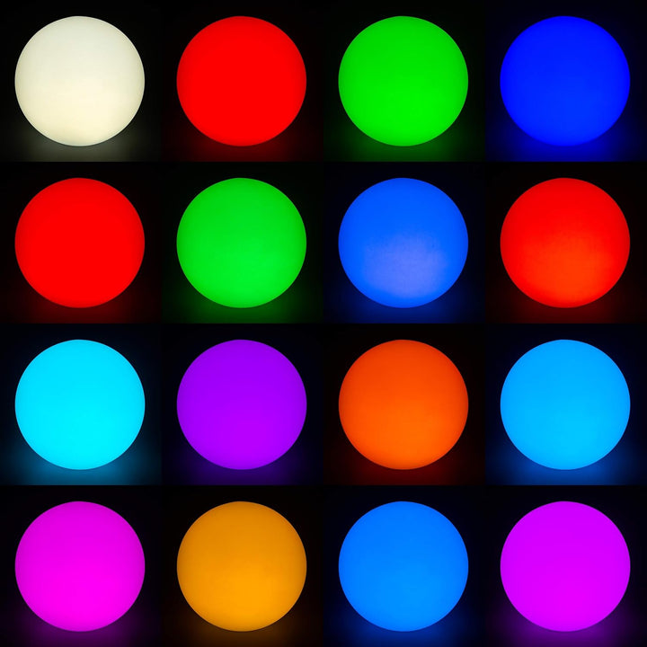 LED-Highlights Tischlampe Kugel 20 cm Aufladbar mit Akku Farbwechsel Fernbedienung Dimmbar Lampe Kug