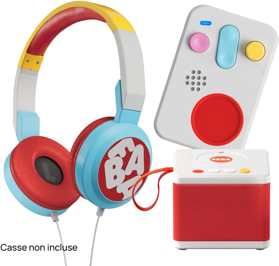 FABA - Dundun HPW40002 Kopfhörer mit Kabel, Mehrfarbig, Kinder von 3-10 Jahren
