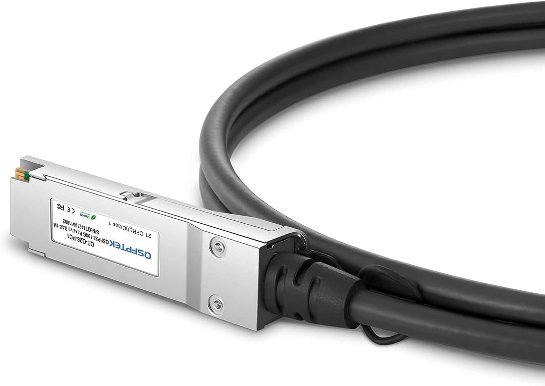 100G QSFP28 DAC, 1 m, passives Twinax-Kabel aus Kupfer, kompatibel mit Cisco QSFP-100G-CU1M 100G 1 M