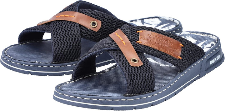 Rieker Herren 21239 Pantolette 44 EU Blau, 44 EU Blau