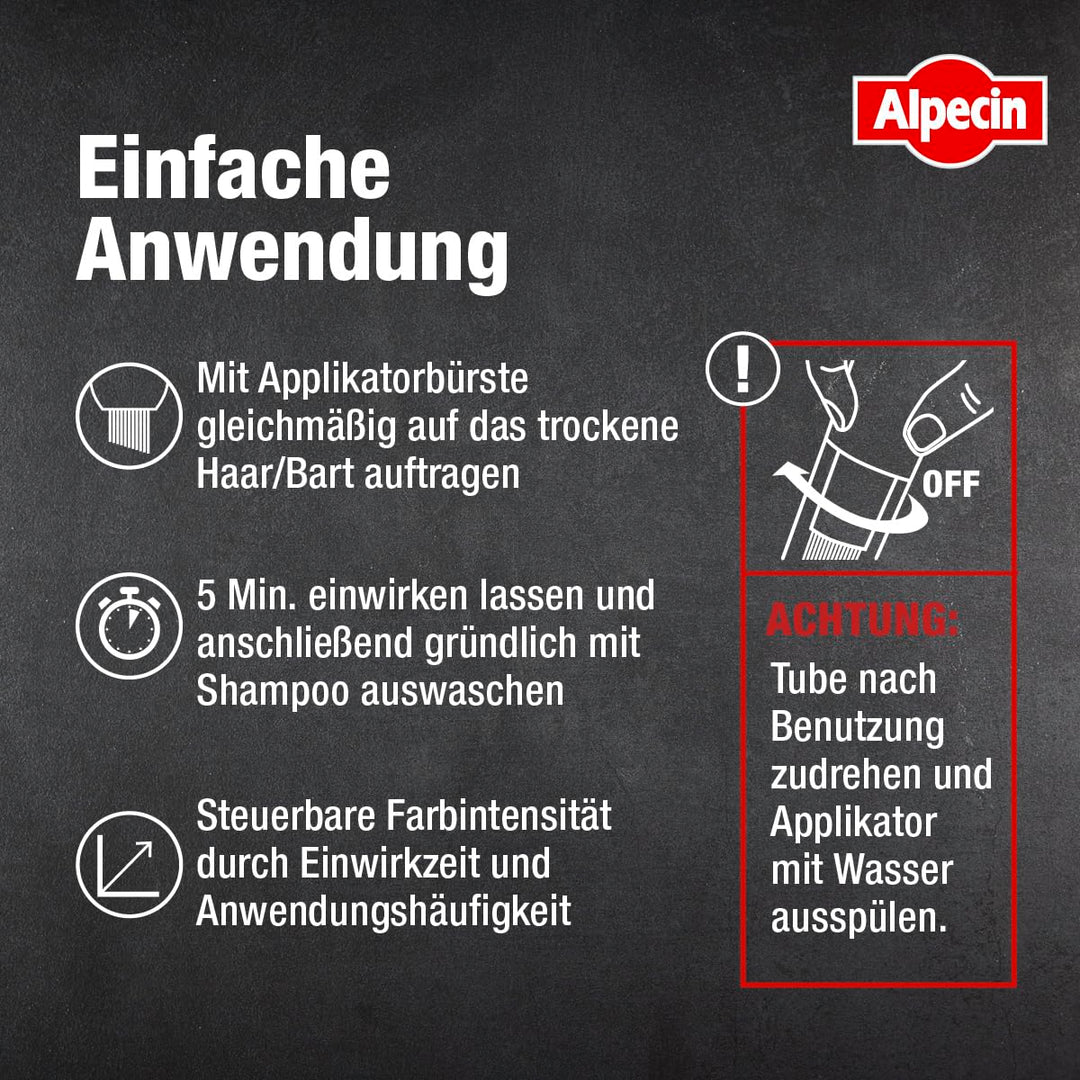 Alpecin Grey Attack Bart &amp; Schläfen Color Booster 50 ml - Graue Haare an Bart und Schläfen abdecken