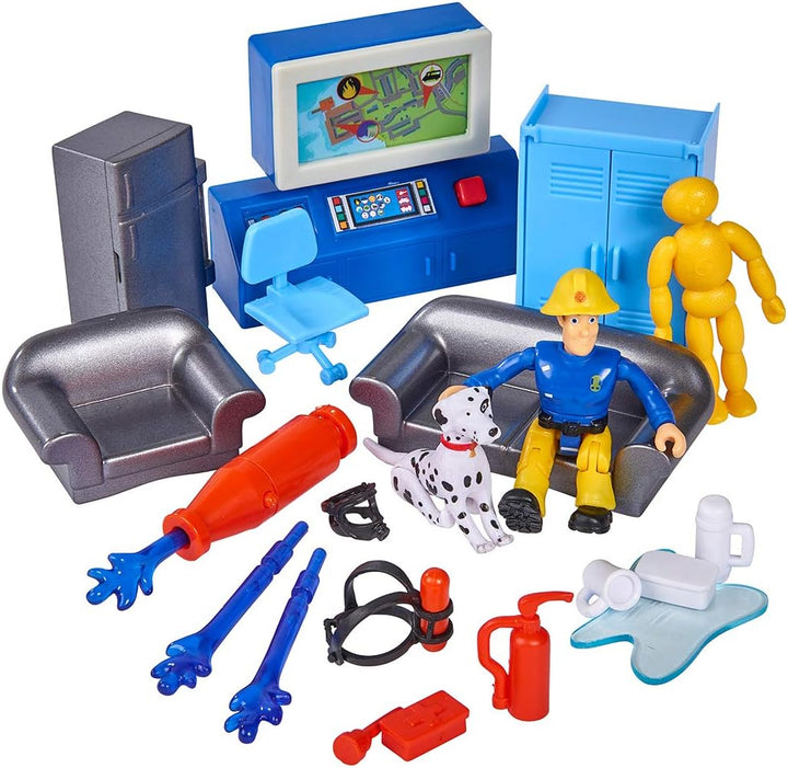 Simba - Feuerwehrmann Sam MegaFeuerwehrstation XXL grosse Feuerwehrwache inklusive Sam Spielfigur &