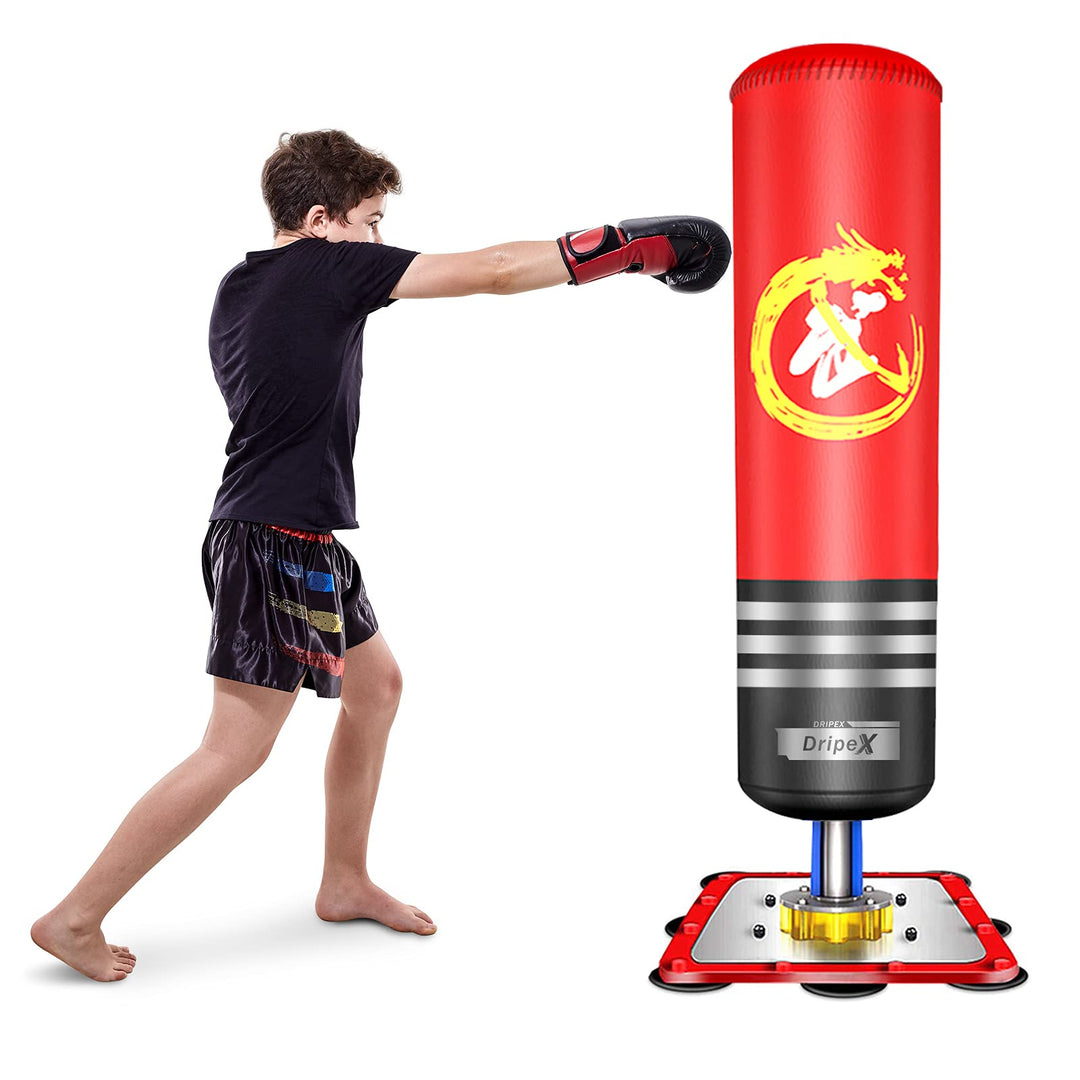 Dripex Boxsack Jugend Freistehender Standboxsack Boxpartner Boxing Trainer Punching Bag, für Taekwon