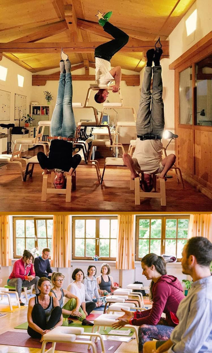 DnKelar Yoga Stuhl Inversion Yoga Stuhl Kopf Yoga Praxis Yoga Hocker Yoga Stuhl Yoga Hocker (Weiss),