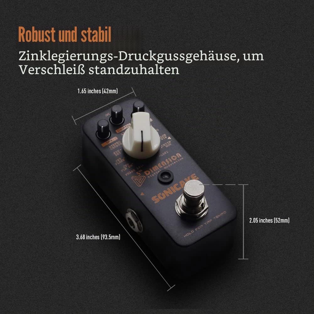 SONICAKE Modulation Gitarre Effektpedal 11 Modus für Phaser Flanger Chorus Tremolo Vibrato Autowah u