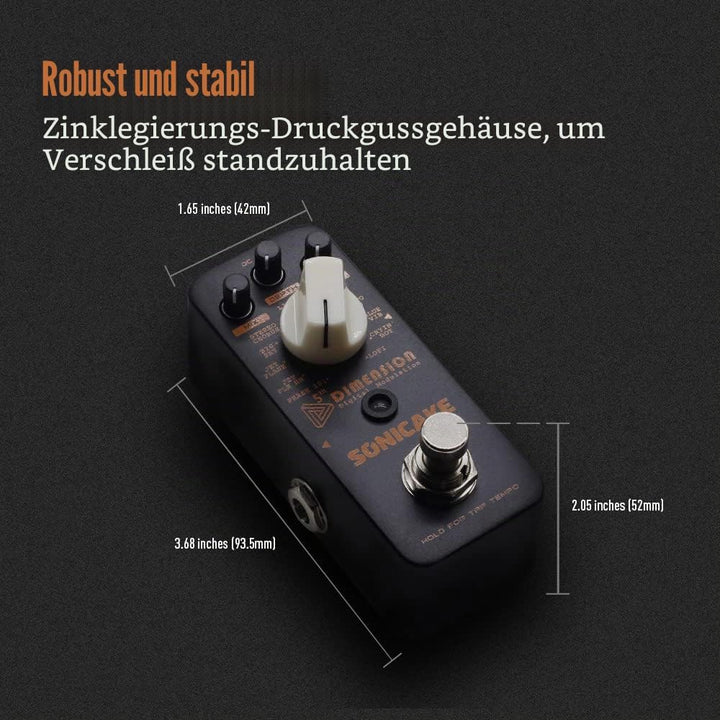 SONICAKE Modulation Gitarre Effektpedal 11 Modus für Phaser Flanger Chorus Tremolo Vibrato Autowah u