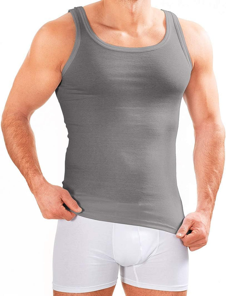 MERISH Herren Unterhemd 5er Pack Tank Top Feinripp Baumwolle 400 L 400a-10 Mix1 10er Set, L 400a-10