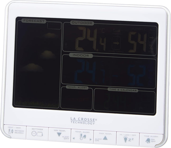 La Crosse Technology WS6826WHI-BLA Wetterstation Mehrfarbig silber, silber