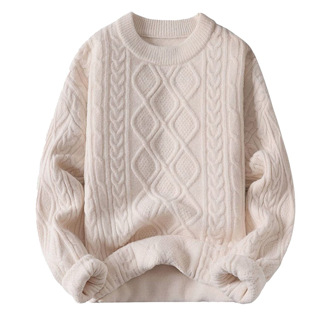 Aelfric Eden Herren Basic Pullover Damen Oversized Strickpullover Rundhals Unisex Einfarbig Pulli Ge
