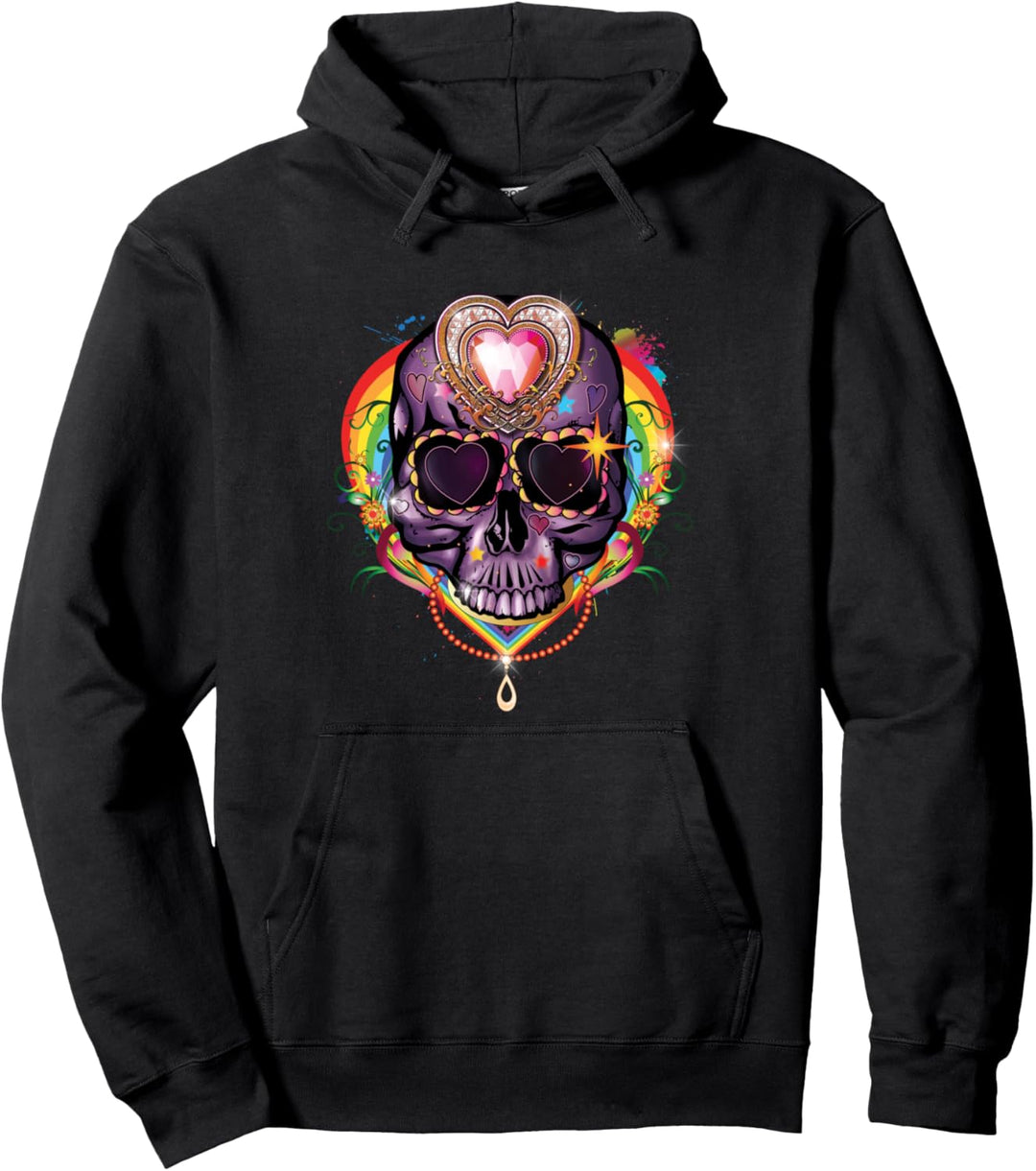 Day of the Dead Dia de los Muertos Sugar Skull Women Costume Pullover Hoodie