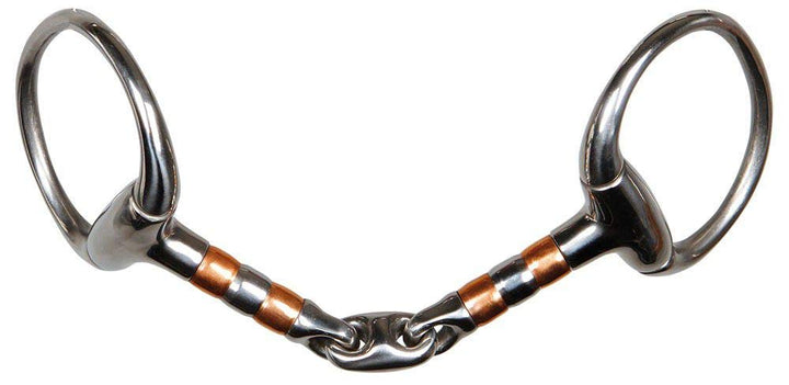 Harry's Horse Bustrens dubbelgebroken koperen Rollers 13mm, Grösse:13.5, 13.5