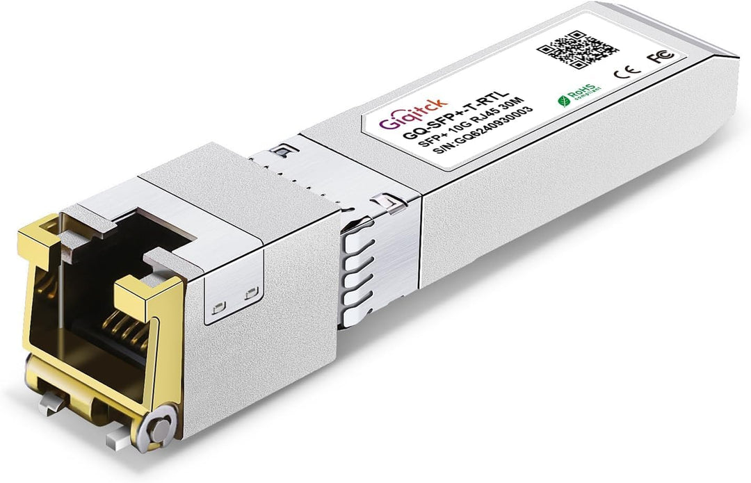 Newest 10GBASE-T SFP+ RJ45 Transceiver, 10G Copper SFP+ to RJ45 Module up to 30m with Realtek Chip f
