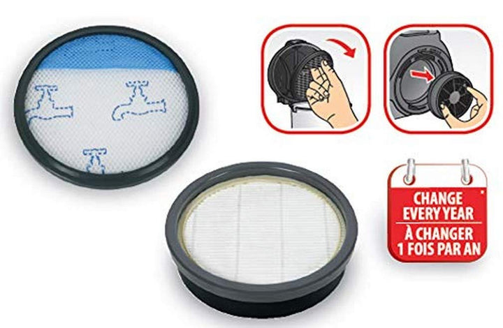 Rowenta ZR904301 Filter-Set für Staubsauger | ohne Beutel | für Swift Power Cyclonic | Grau