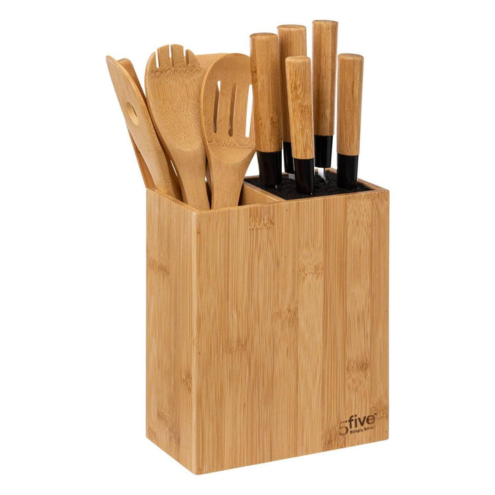5 five simply smart 5five - block 5 messer &amp; 5 utensilien mit bambusgriff