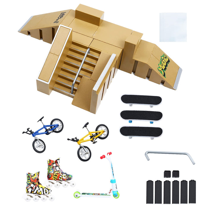 Skate Park Kit Rampenteile für Tech Deck Fingerboard 3 Mini Finger Skateboard 2 Fingerbike Griffbret