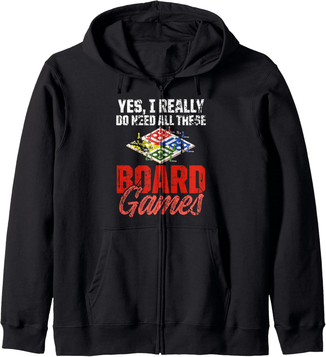 Ja, ich brauche wirklich all diese Brettspiele Kapuzenjacke