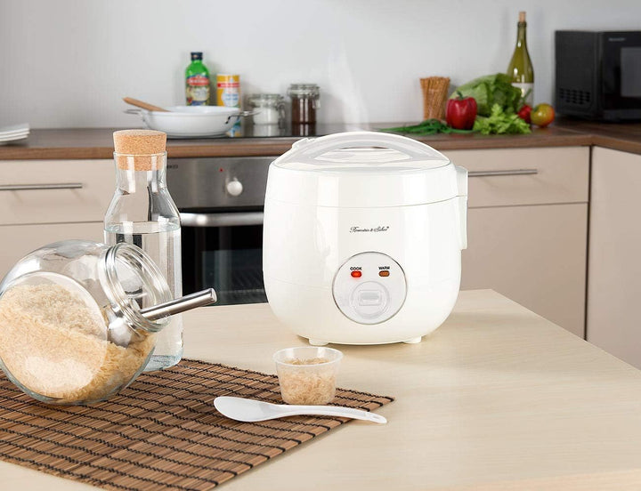 Rosenstein & Söhne Multikocher: Reiskocher mit Warmhalte-Funktion & Dampfgar-Einsatz, 1,2 Liter, 500