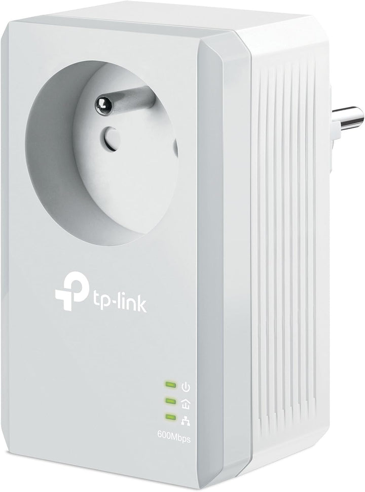 TP-Link CPL AV600 (600 Mbps), 1 Fast Ethernet-Port, integrierter Stecker (TL-PA4015P) single, franz.