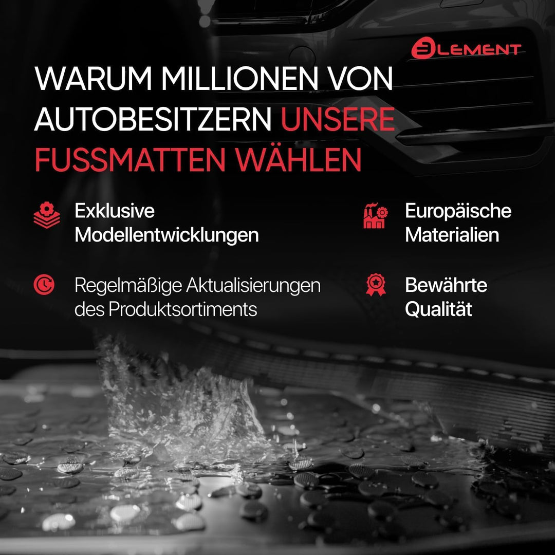 Element Passgenaue Premium Antirutsch Gummi Fussmatten - Mercedes Sprinter