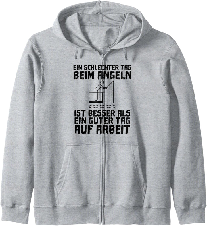 Fischer und Angler gegen die Arbeit Kapuzenjacke