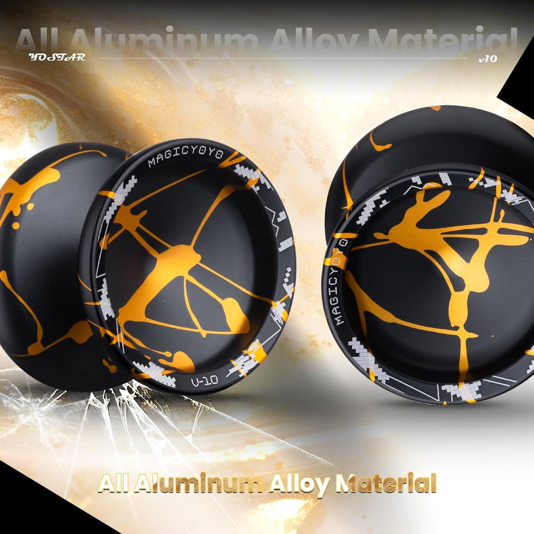 YOSTAR Yoyo Profi V10, Trick JoJo mit Leerlauf und Kugellager, Jo Jo für Kinder und Erwachsene, Resp