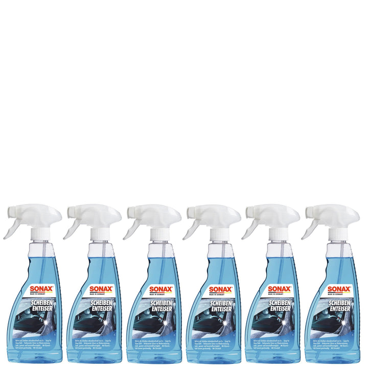 SONAX ScheibenEnteiser (6X 500 ml) sekundenschnelles enteisen von Scheiben ohne kratzen und eine run
