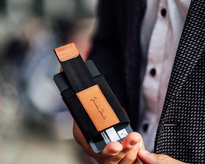 Jaimie Jacobs Nano Boy Mini Wallet, Mini Geldbörse aus Textil, Kleiner Geldbeutel, Slim Wallet mit Z
