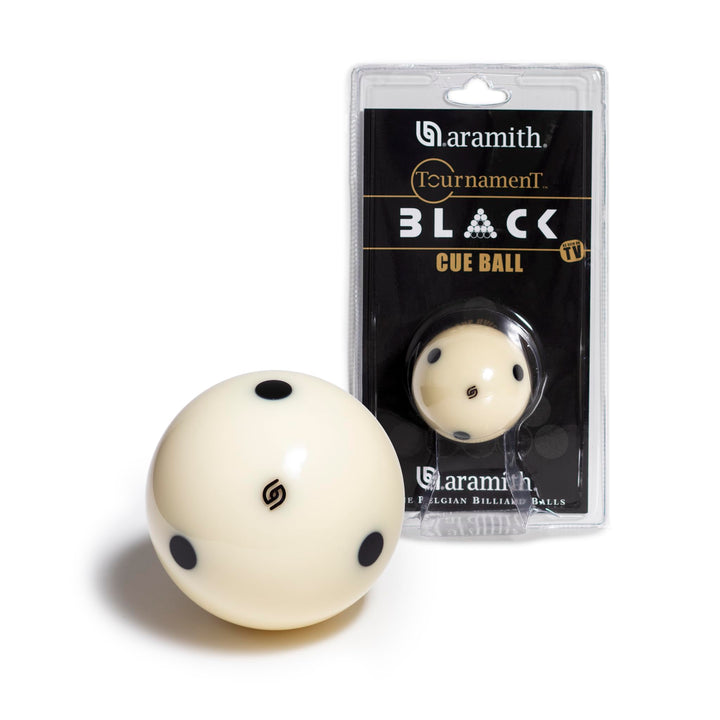 Aramith Turnier Billardqueue-Ball, 6 schwarze Punkte in einer Blisterverpackung, 6 Stück