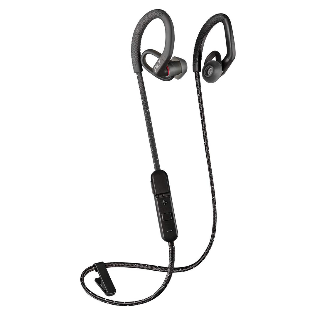Plantronics BACKBEAT FIT 350 Bluetooth V 4.1 Sport Headset/Kopfhörer, In-Ear Schwarz/Grau Schwarz -