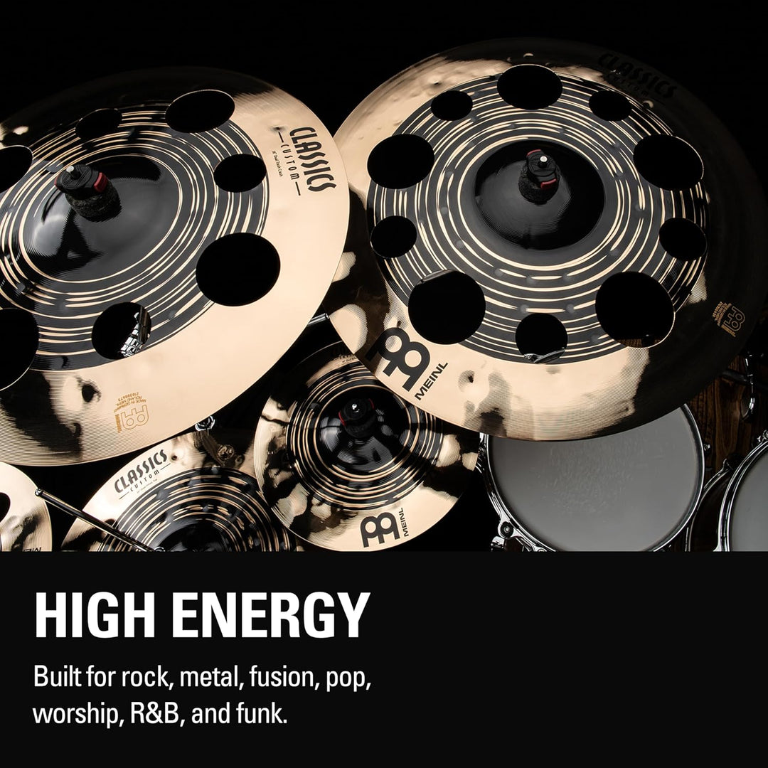 Meinl Classics Custom Dual 16 Zoll Trash Crash (Video) Schlagzeug Becken (40,64cm) B12 Bronze, Dunkl