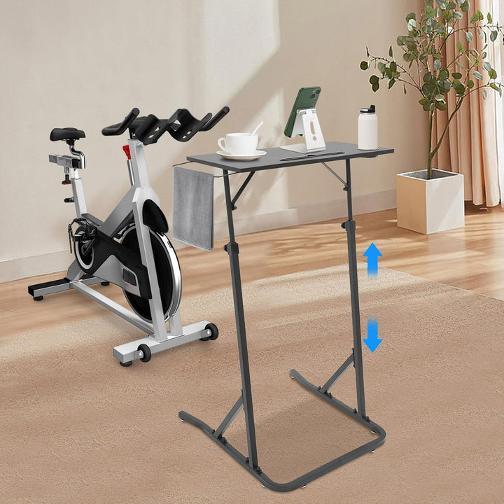 Fahrrad Schreibtisch Computerständer aus Stahlrohr, 64.5-143cm Verstellbare Höhe Walking pad Trainin