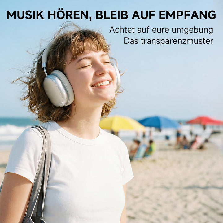 FOFUN NC95 Hybrid Noise Cancelling Kopfhörer mit Drehknopf,Over-Ear Kopfhörer Kabellos Bluetooth,Tra