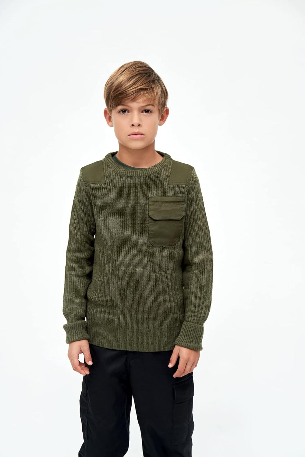 Brandit Kids BW Pullover, Grössen 122 bis 176 146-152 Oliv, 146-152 Oliv