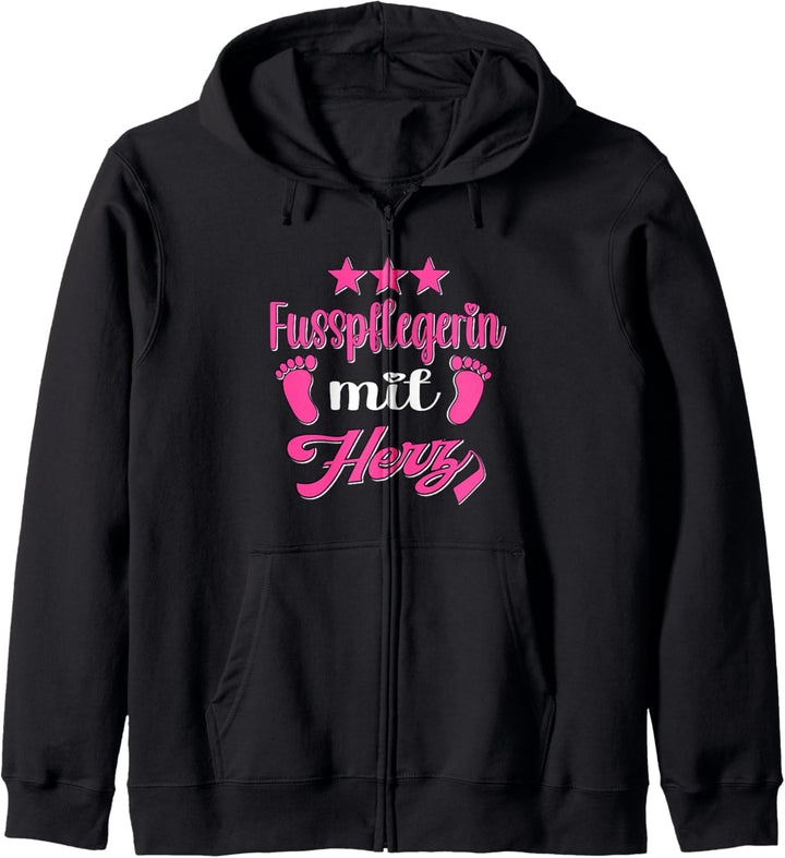 Fusspflege mit Herz Fuss Füsse Fusspflegerin Kapuzenjacke
