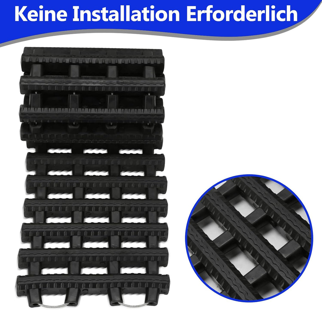 Ikodm 80 x 21 cm Auto Anfahrhilfe, 2er-Set Traktionshilfe, Schwerlast Gummi Anfahrtshilfe Set, Trakt