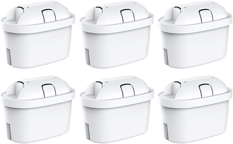 kompatible Wasserfilter Kartuschen, Ersatzfilter für Wasserfilterkannen 6 Stück, 6 Stück