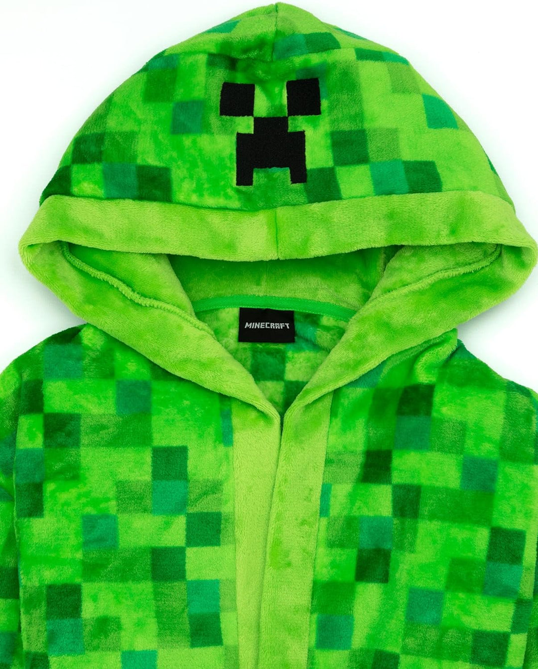 Minecraft-Dressingkleid Pixelated Creeper Gamer Geschenk Jungen Bademantel 7-8 Jahre Grã¼n, 7-8 Jahr
