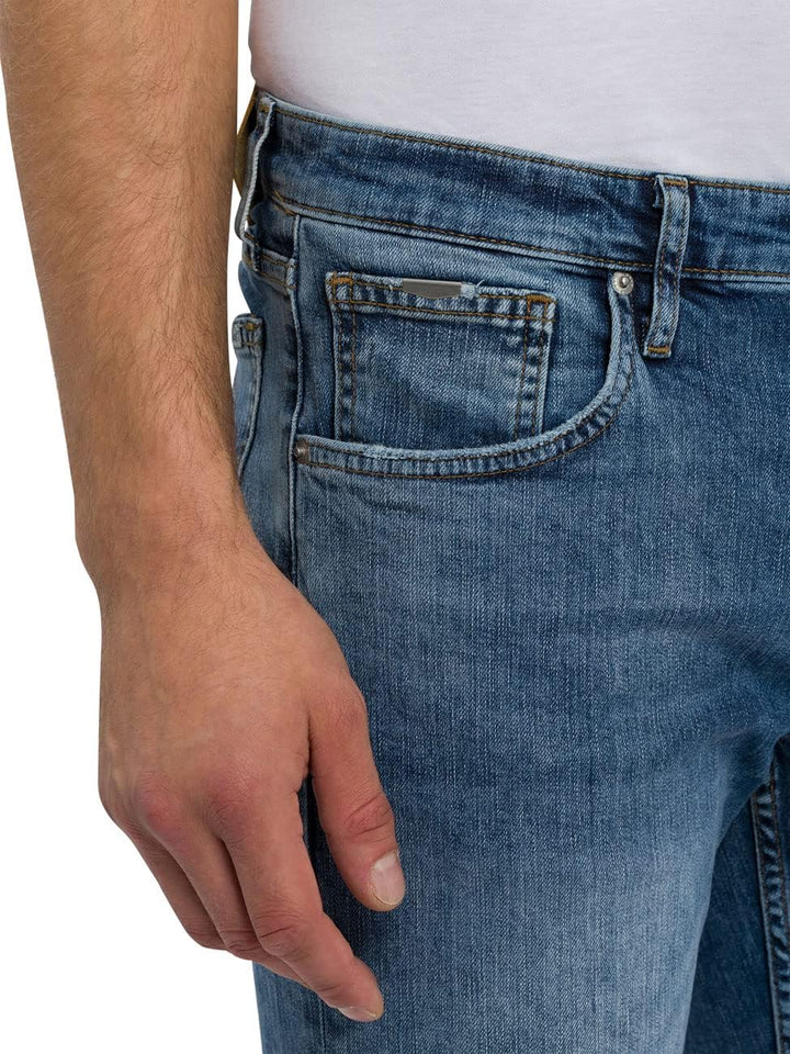 Cross Jeans Herren Damien Slim Jeans 33W / 30L Blau (Mid Blue 020), 33W / 30L Blau (Mid Blue 020)