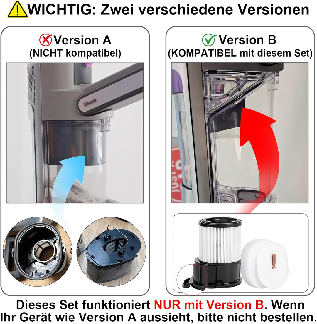 IP3251EUT Filter für Shark PowerDetect Clean & Empty Akku Staubsauger IP3251EUT/IP3225EUT, Shark Akk