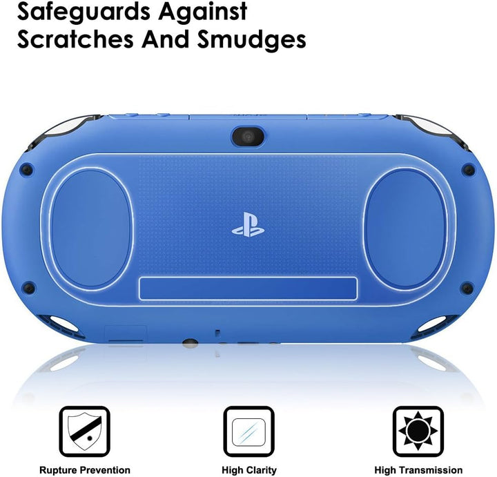Schutzhülle für Sony PlayStation Vita2000 mit Displayschutzfolien, AFUNTA 2Stück gehärtetes Glas für